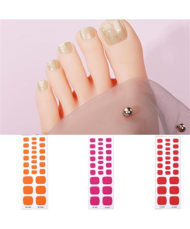 Semi Cured Gel Toe Nail Strips Long Lasting Gel Nail Stickers Waterproof Nail Wraps UV Nail Polsih Stickers for Women Gel Toe Nail Stickers Waterproof Gel Toe Nail Decals Long Lasting Gel Toe Nail - Buy Online on GoSupps.com