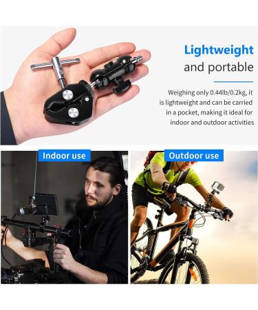 NEEWER Camera Mount Clamp with Dual Ball Head Adapter - Compatible with GoPro, Insta360, SmallRig - for Webcam, Monitor, Flash, Mic, LED Video Light Panel - ST10 - Buy Online on GoSupps.com