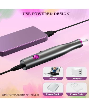 Zoccee 11-in-1 Electric Nail Cutter with LED Light - Gel & Acrylic Nail Manicure Set 22000 RPM Gray - International Shipping Available - Buy Online on GoSupps.com