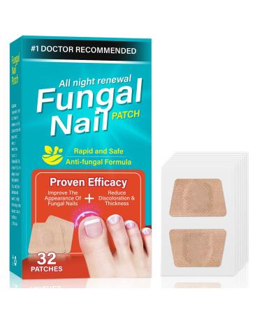 Toenail Fungus Treatment  32Pcs Nail Repair Patches  Nail Fungus Treatment for Toenail Extra Strength  Restores Appearance and Toe/Fingernail Repair for Damaged Discolored Thick Nails