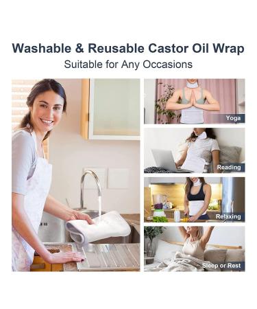 Castor Oil Pack Set for Sensitive Skin | Relaxation Wrap for Waist & Neck | Safe & Effective Healing - Buy Online on GoSupps.com