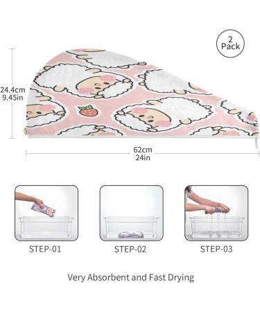 Carrot Lamb Dry Hair Cap Set | 2 Piece Quick Drying Towel & Button Headband | Super Absorbent & Comfortable - Buy Online on GoSupps.com