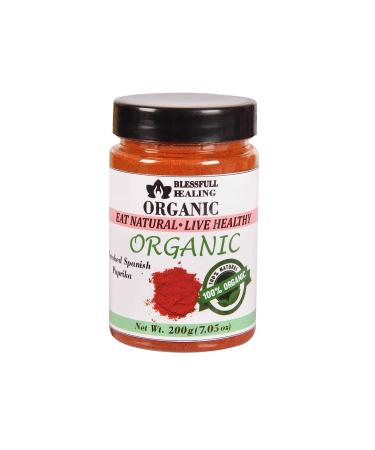 Blessfull Healing Organic Smoked Spanish Paprika 200 Gram Airtight Container (Packing May Vary) 200 Gram 7.05 oz
