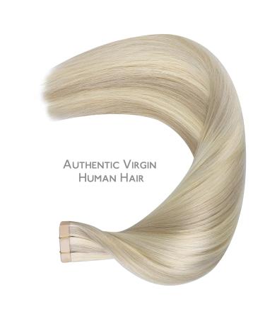 Salife 10Pcs Tape In Extensions | Real Hair Ashblond & Platinblond Highlights | Invisible Smooth 30cm 20g #17a/60a - Buy Online on GoSupps.com