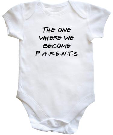 Hippowarehouse The One Where We Become Parents baby vest bodysuit (short sleeve) boys girls