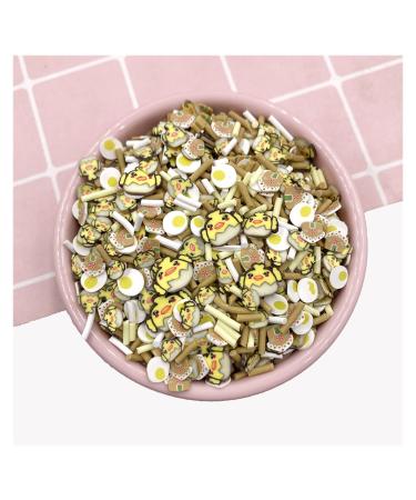 NIANTU1123 50g Mixed Cartoon Chicken Eggs Slices Polymer Hot Clay Sprinkles DIY Crafts Tiny Cute Plastic klei Accessories Nails Art Gift (Color : Mix)