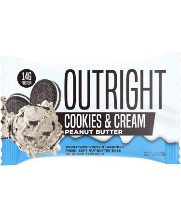 MTS Nutrition Outright Bar - Peanut Butter Cookies & Cream (12 Pack) - Whole Food Protein Bar - Buy Online on GoSupps.com