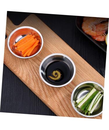 Ciieeo 8pcs Stainless Steel Plate Round Seasoning Condiment Sauce Cups Sauce Bowls Japanese Plates Dipping Bowls Home Sauce Bowl Appetizer Plates Butter Seasoning Plates Food Side Dish 8.5X8.5X2.5CM Silver - Buy Online on GoSupps.com