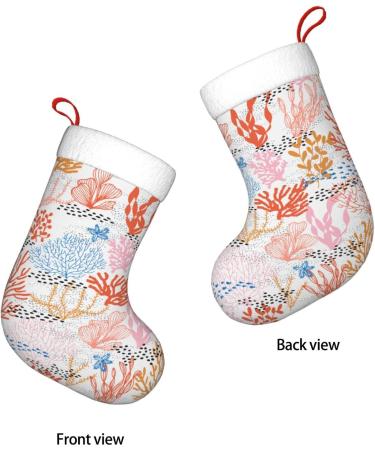 Ffexs Musical Instruments Velvet Christmas Socks - Coral Reef Design | One Size Holiday Gift - Buy Online on GoSupps.com