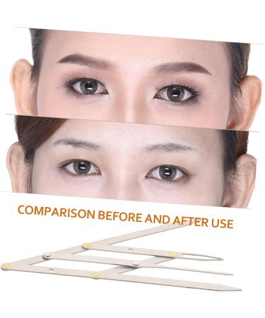 Housoutil 1pc Second Generation Scale Eyebrow Positioning Kits Molds Eyebrow Rulers Metal Eyebrow Pencil 25x5x0.6cm Silver - Buy Online on GoSupps.com