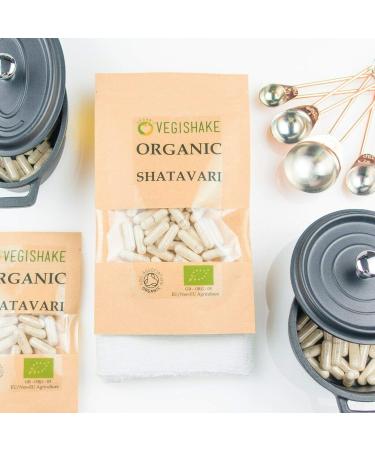Organic Shatavari HPMC Capsules 800mg Wellness Supplements Hormonal Balance - Male/Female Reproductive Hormones - Libido Vegan Halal Kosher (60 Capsules) - Buy Online on GoSupps.com