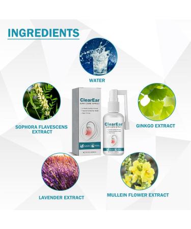 Ear Tinnitus Sprays Effective Tinnitus Relief Spray Tinnitus Relief for Ringing Ears Ear Ringing Spray Tinnitus Treatment Ear Ringing Treatment Oil Ear Noise Spray Ear Care Sprays Earache Drops 60ml - Buy Online on GoSupps.com