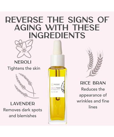 Amaki Japanese Tsubaki Oil: Anti-Aging Face Moisturizer for Women - Hydrating Gua Sha Oil with Anti-Aging Benefits - 30ml - Buy Online on GoSupps.com