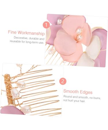 DOITOOL Bridal Headwear Wedding Bridal Hair Comb Wedding Hair Accessories Bridal Headpiece Floral Tiara Bridal Hair Accessories Fabric Pink Bride Wedding Flowers The Flowers - Buy Online on GoSupps.com