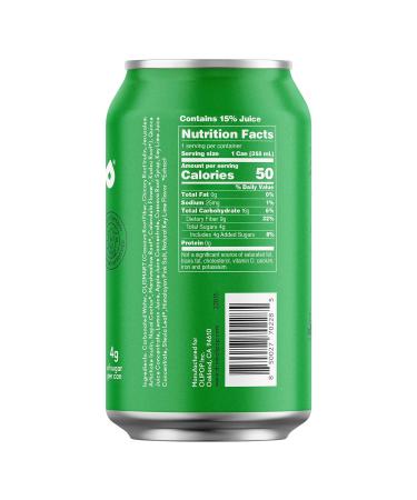 OLIPOP Lemon Lime Sparkling Tonic | Prebiotic Soft Drink with 9g Plant Fiber | Botanical-Rich & Low-Calorie | 4g Sugar per Can | Caffeine-Free & Vegan | Non-GMO | 12oz 12-Pack - Buy Online on GoSupps.com