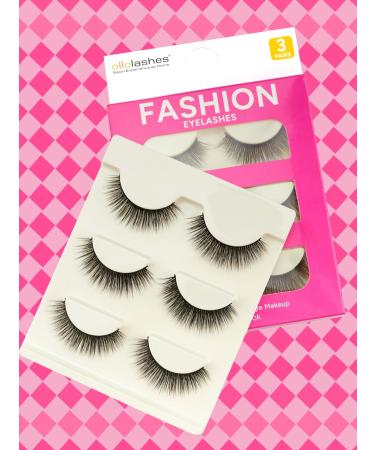 3-Pair Natural Look False Eyelashes Set - Lightweight Reusable Easy-to-Apply Fake Lashes for Effortless Daily Glamour - Shop Internationally - Buy Online on GoSupps.com