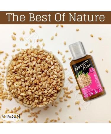 Nature Max Sesame Oil Natural Undiluted Pure For Skin Care Hair & Food & Body & Cooking Cold Pressed Premium (1Pack 1.70 oz / 50 ml)  - Buy Online on GoSupps.com