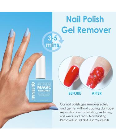 15ML Nail Polish Remover Gel Nail Polish Remover Professional Gel Remover for Nails with Nail File & Nail Polish Scraper Quick & Easy Polish Remover Doesn't Hurt Nails Blue - Buy Online on GoSupps.com