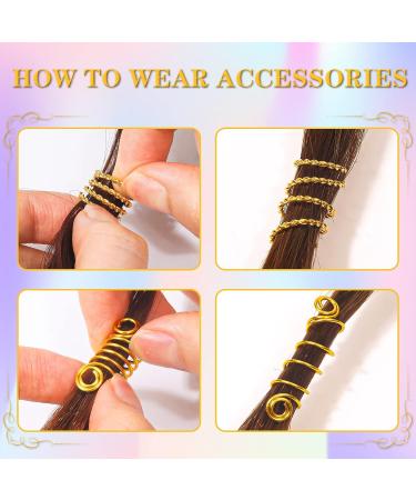 259PCS Hair Jewelry Accessories for Women - Hair Loc Wire Wrapped Adornment for Dreadlocks with Beads, Charms, Rings, Cuffs, and Clips - Hair Decorations Set - Buy Online on GoSupps.com