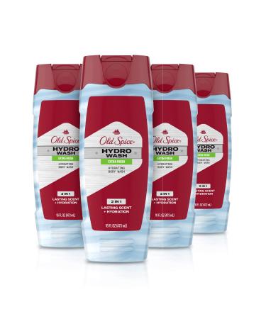 Old Spice Hydro Wash Body Wash for Men Hardest Working Collection Extra Fresh 16 Ounce(Pack of 4) 4 Count (Pack of 1)