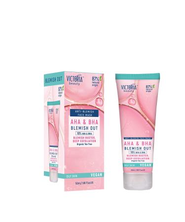 Victoria Beauty Aha Bha Peeling Mask Expective Anti Pimples Face Mask With Salicylic Acid for Blemish and Greasy Skin Highly Face Care Vegan Formula 50ml