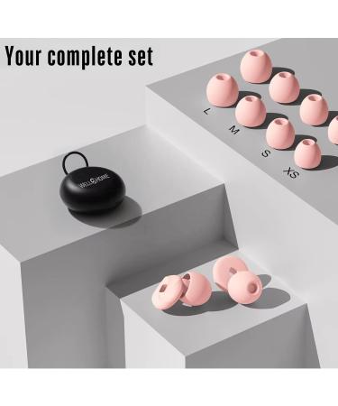 WELLCHOME Ear Plugs for Noise Reduction Soft Comfortable Reusable Silicone Hearing Protection for Sleeping Snoring Traveling Studying Working Swimming. Comes with 8 Ear Tips and a Storage Case. -33dB (Pink XS S M L) Pink XS S M L - Buy Online on GoSupps.com