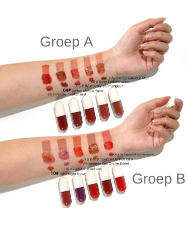 Lip paint 10 Piece Tinted Lipstick SetSmudged Lips Makeup Set for Daily Use Wedding Party Home Commuting Girls Women Dates - Buy Online on GoSupps.com