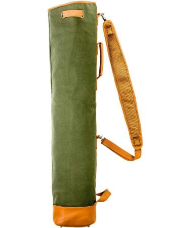 Thorza Sunday Golf Bag - Vintage Canvas & Leather for Men and Women | Lightweight Carry Bag with Zippered Pockets for 18 Holes | Stores Balls, Tees, Clubs | Compact, No Stand Stick - Buy Online on GoSupps.com