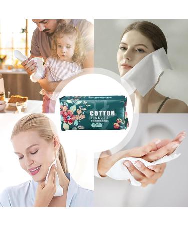 Facial Cotton Tissue | Thickened Facial Paper Towel Pearl Pattern Design | Large Face Towel Hygienic Dry Sheet for Face Washing Sensitive Skin Makeup Remover - Buy Online on GoSupps.com