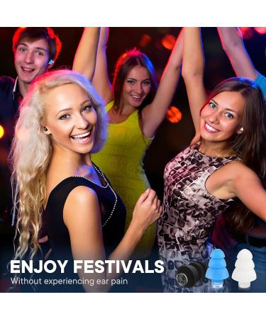 3 Pairs Silicone Ear Plugs for Sleeping & Concerts - Noise Cancelling, High Fidelity, Reusable - Ideal for Music Festivals, DJs, Musicians - Includes 2 Travel Covers - Buy Online on GoSupps.com
