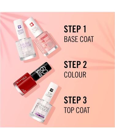 Rimmel Finishing Touch Ultra Shine Top Coat Polish 12ml - Clear | Long-Lasting Glossy Finish - Buy Online on GoSupps.com