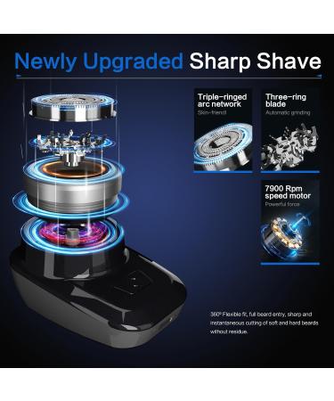 Electric Shaver Mini Electric Shaver Electric Razor Men Mini Shaver for Men Barber Supplies Electric Beard Trimmer Mini Razor for Men Valentines Gifts for Husband/Boyfriend/Men(Tarnish) - Buy Online on GoSupps.com