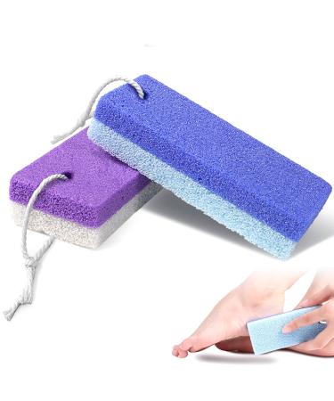 Alethron pumice stone foot care 2 pieces pumice stone double -sided pumice stone durable cornea remove foot care corneal remover for feet hands peeling and smoothing of the skin