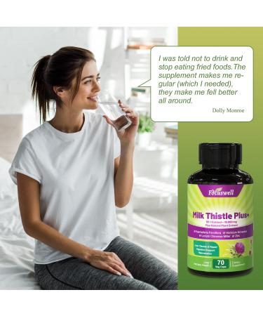 Focuswell Milk Thistle Extract 380mg 80% Silymarin Liver Cleanse & Repair Supplement - 140 Veggie Capsules (2 Pack) with Goji Berry & Zinc - Digestion Support - Buy Online on GoSupps.com