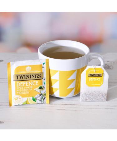 Twinings Superblends Defence Tea - Citrus & Ginger Green Tea with Echinacea & Vitamin C - 80 Biodegradable Tea Bags - Buy Online on GoSupps.com