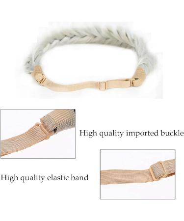 TOECWEGR Braided Headband Wide Chunky Plaited Wedding Classic Synthetic Fluffy Braids Extensions Stretch Wig Headband Women Girl Beauty Accessory - Buy Online on GoSupps.com