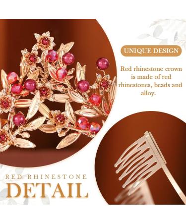 Kilshye Red Queen Headband Gold Leaf Costume Headpiece Rhinestone Hair Accessories for Women - Buy Online on GoSupps.com