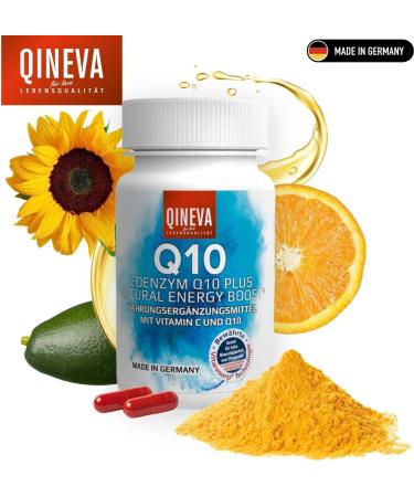 QINEVA Coenzyme Q10 Plus - Highly Absorbable Vegan Supplement for Metabolism - 30 Capsules | International Shipping Available - Buy Online on GoSupps.com