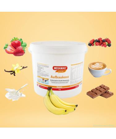 Megamax Building Food Banana 7kg - Optimal Protein Powder for Muscle Mass & Weight Gain | Low-Fat Carb Drink - Buy Online on GoSupps.com