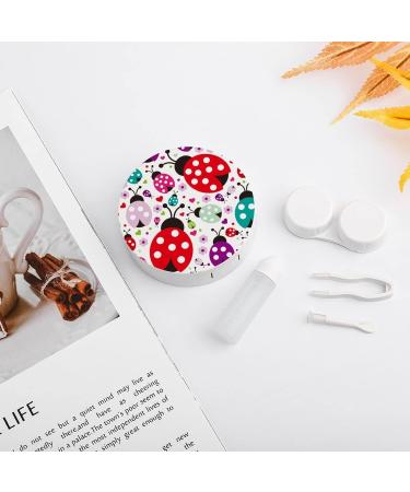 Colorful Ladybug Contact Lens Case Kit | Eye Care Holder with Tweezers & Solution Bottle for Travel & Home | Bagea-Ka - Buy Online on GoSupps.com