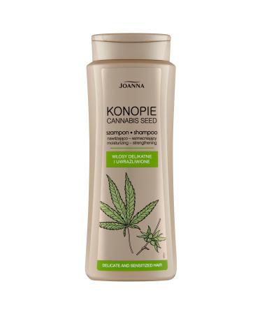 Joanna JOANNA Konopie Moisturizing and Strengthening Shampoo with Hemp Seed Extract and Aloe Vera Leaf Juice for Fine and Sensitive Hair 400ml Packaging
