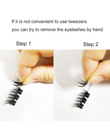 Dedila 120 Clusters Individual False Eyelashes - D Curl Handmade Dramatic Black Soft 5D Volume Eye Lashes Extensions - 14mm - Buy Online on GoSupps.com