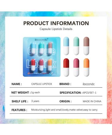 Richolyn Lip Pills Lipstick | Pill Shape Lipstick 24 Hour Lipsticks Nude Velvet LipstickLong Lasting Lipstick in - Buy Online on GoSupps.com