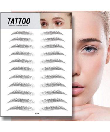 DTT Stickers Waterproof and Safe Long Lasting Eyebrow Transfers Realistic Looking Natural Eyebrows for Woman Makeup Presents E16 - Buy Online on GoSupps.com