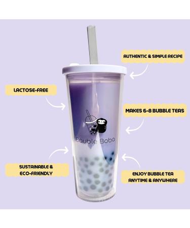 Bauble Boba Instant Bubble Tea Powder Drink Mix - 240g - Taro - Buy Online on GoSupps.com