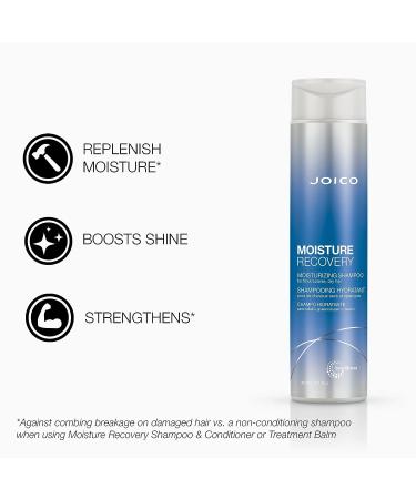 Joico Moisture Recovery Shampoo for Thick, Coarse, Dry Hair - 10.1 oz | Replenish Moisture, Restore Smoothness & Elasticity | With Jojoba Oil & Shea Butter - Buy Online on GoSupps.com