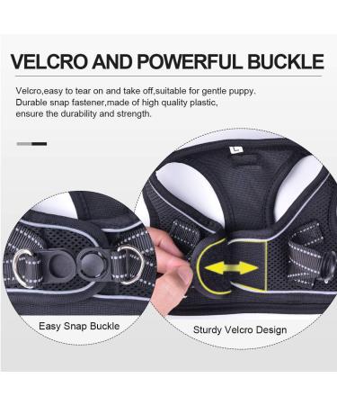 Suredoo XS Black Dog Harness with Leash - Reflective Anti-Training Chest Harness for Small Dogs Cats & Puppies - International Shipping Available - Buy Online on GoSupps.com