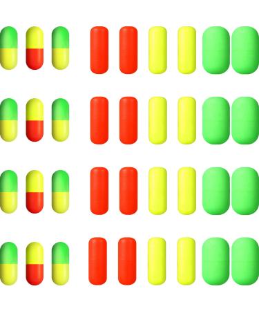 Skylety 100 Pieces Foam Floats Pompano Fishing Rigs Snell Floats Pompano Rigs Fishing Rig Making Kit for Trout Catfish Walleye Red Yellow, Green Yellow, Red, Yellow, Green