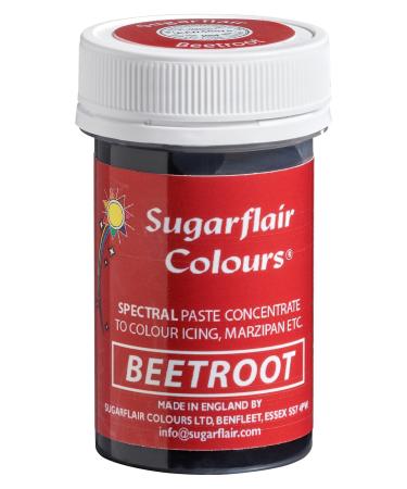 Sugarflair Beetroot Spectral Food Colouring Paste Highly Concentrated for Use with Sugar Pastes Buttercream Royal Icing or Cake Mix Vibrant Colour Dye - 25g