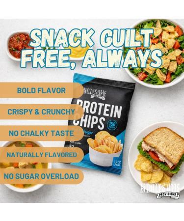 Protein Chips 15g Protein 3g Net Carbs Gluten Free Keto Snacks Low Carb Snacks Protein Crisps Keto-Friendly Made in USA (Sea Salt Vinegar 7 Pack) Sea Salt Vinegar 1.23 Ounce (Pack of 7) - Buy Online on GoSupps.com